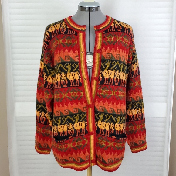 LAST CHANCE Alpaca Fina | wool button down cardigan | Med - Picture 2 of 7